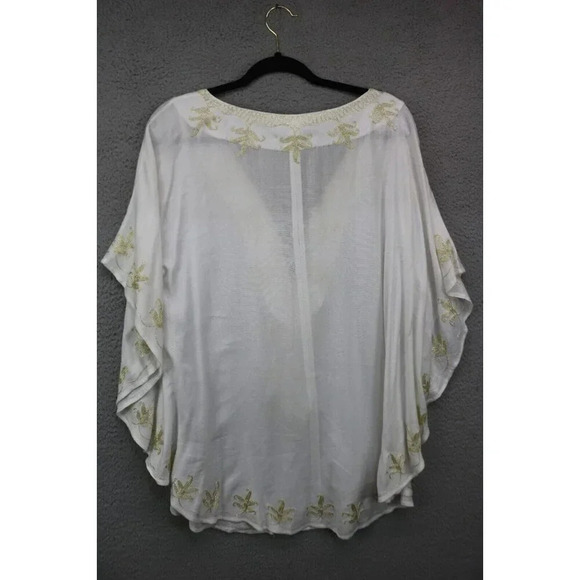 Luxe by Lisa Vogel Tunic-Batwing Sleeves-Size Medium-Tassels - Picture 7 of 9